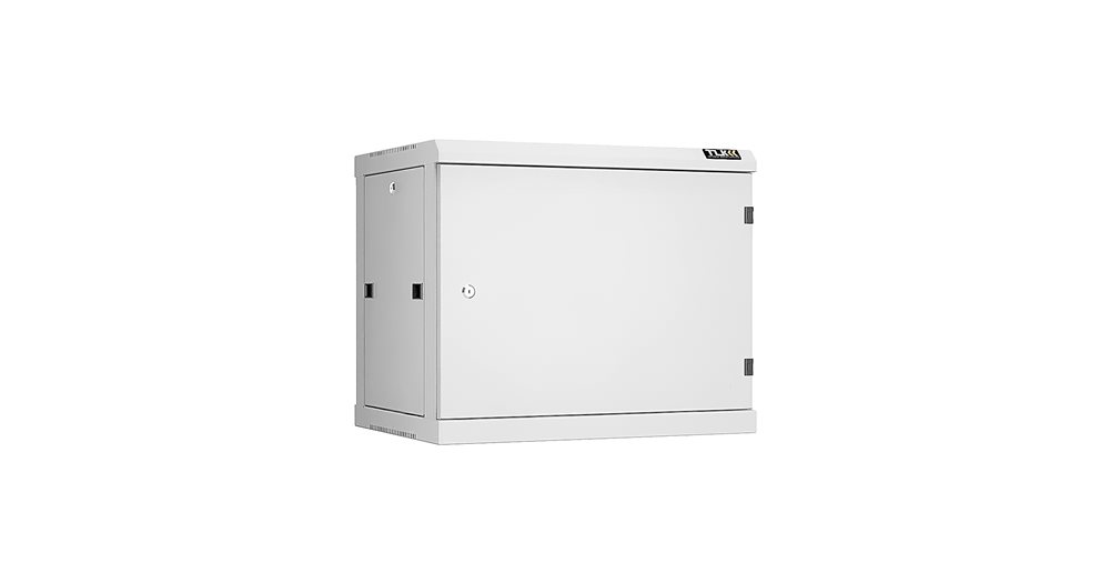 Изображения товара TWC-096045-R-M-GY - Настенный разборный шкаф TLK 19", 9U, металлическая дверь, Ш600хВ503хГ450мм, 2 пары монтажных направляющих, серый