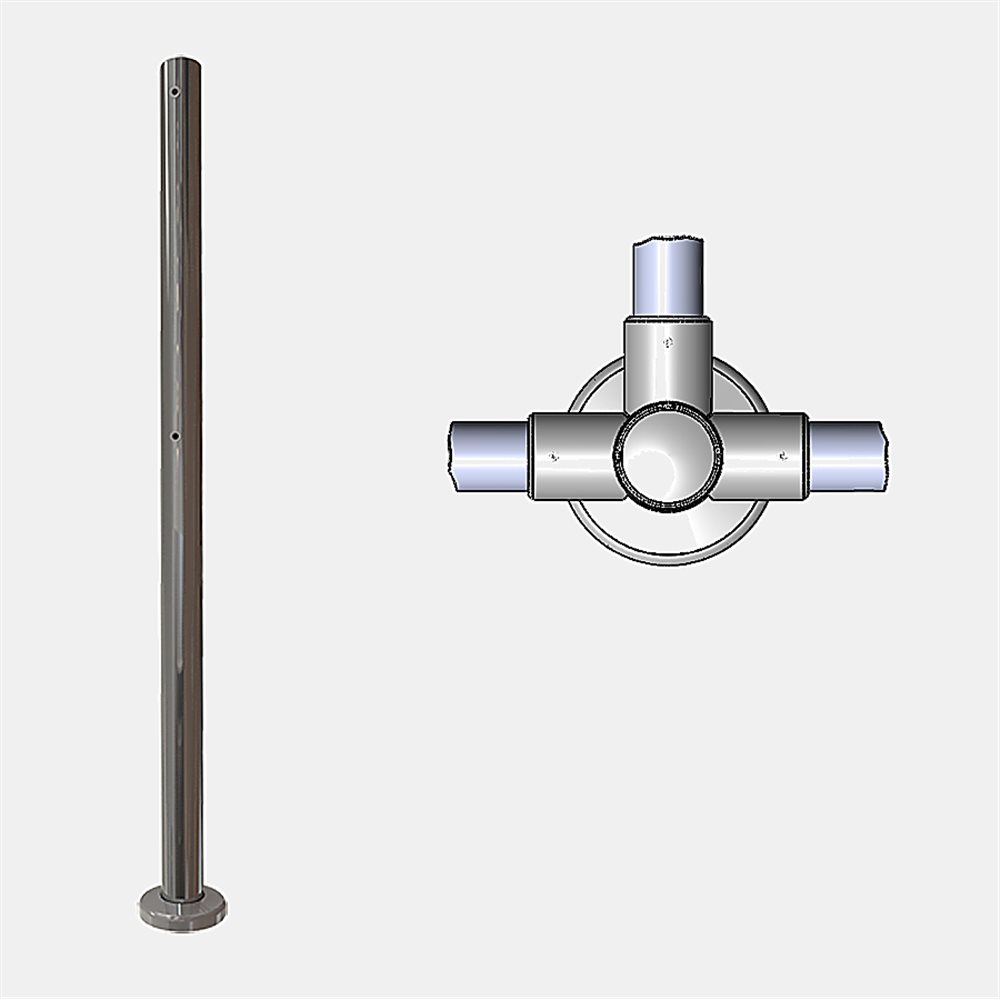 Изображения товара 3V СВ-3 - Стойка вертикальная СВ-3, хром (трехсторонняя)