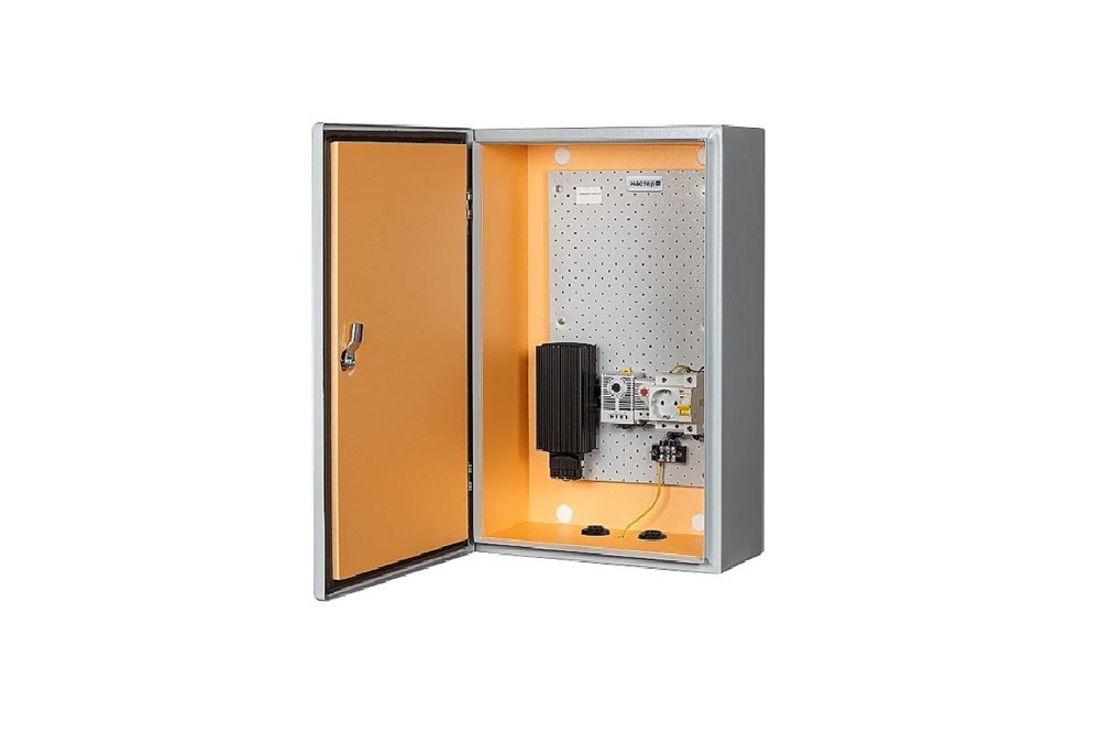 Изображения товара Климатический шкаф МАСТЕР-3 УТ-Г IP 66 с механическим гигростатом служащим для защиты оборудования в условиях повышенной влажности (осадки, пар или близость к любым водоемам); Габариты (внеш):360х560х190 (ШхВхГ); Габариты (внтутр):320х520х130 (ШхВхГ)