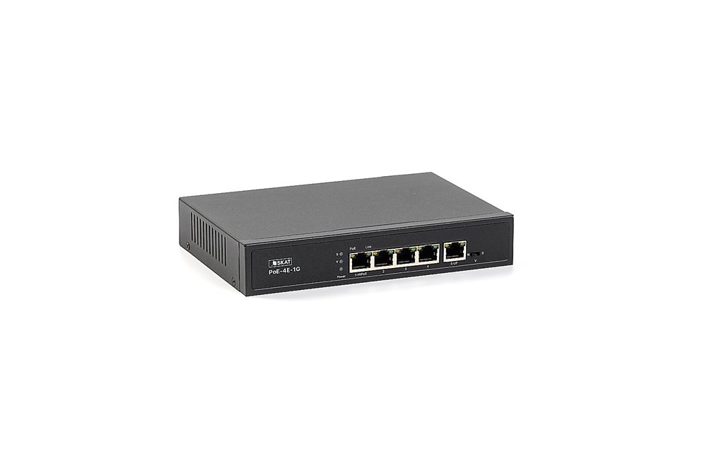 Изображения товара 4070 SKAT PoE-4E-1G коммутатор PoE Plus, мощность 65Вт, порты: 4-Ethernet PoE, 1-Uplink