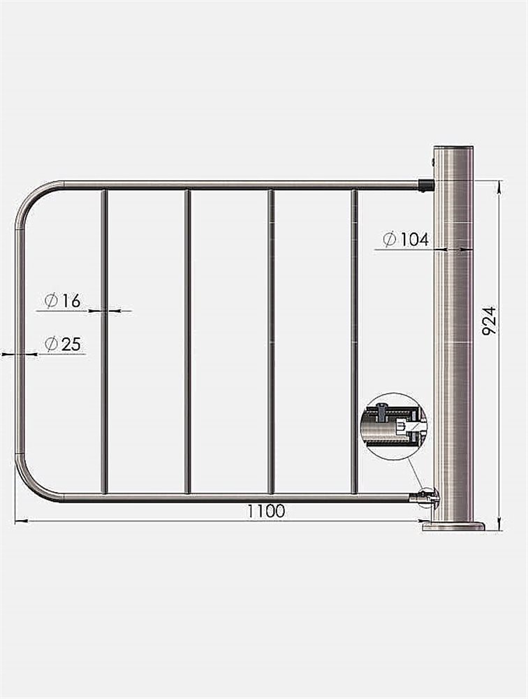 Изображения товара 3V Створка для калитки Model B шириной 1100мм