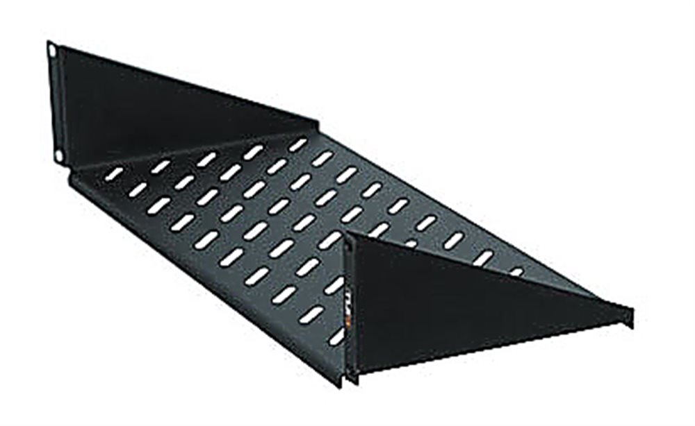 Изображения товара TLK-SHFR-200-BK - Полка фронтальная TLK, 19", 2U, глубиной 200мм, крепеж в комплекте, черная
