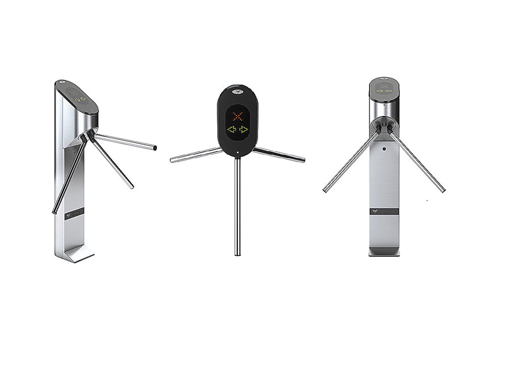 Изображения товара Praktika T-01 - Турникет электромоторный, индикаторы прохода, пульт управления, планки "антипаника" и корпус из нержавеющей стали, крышка из полированного искусственного камня.