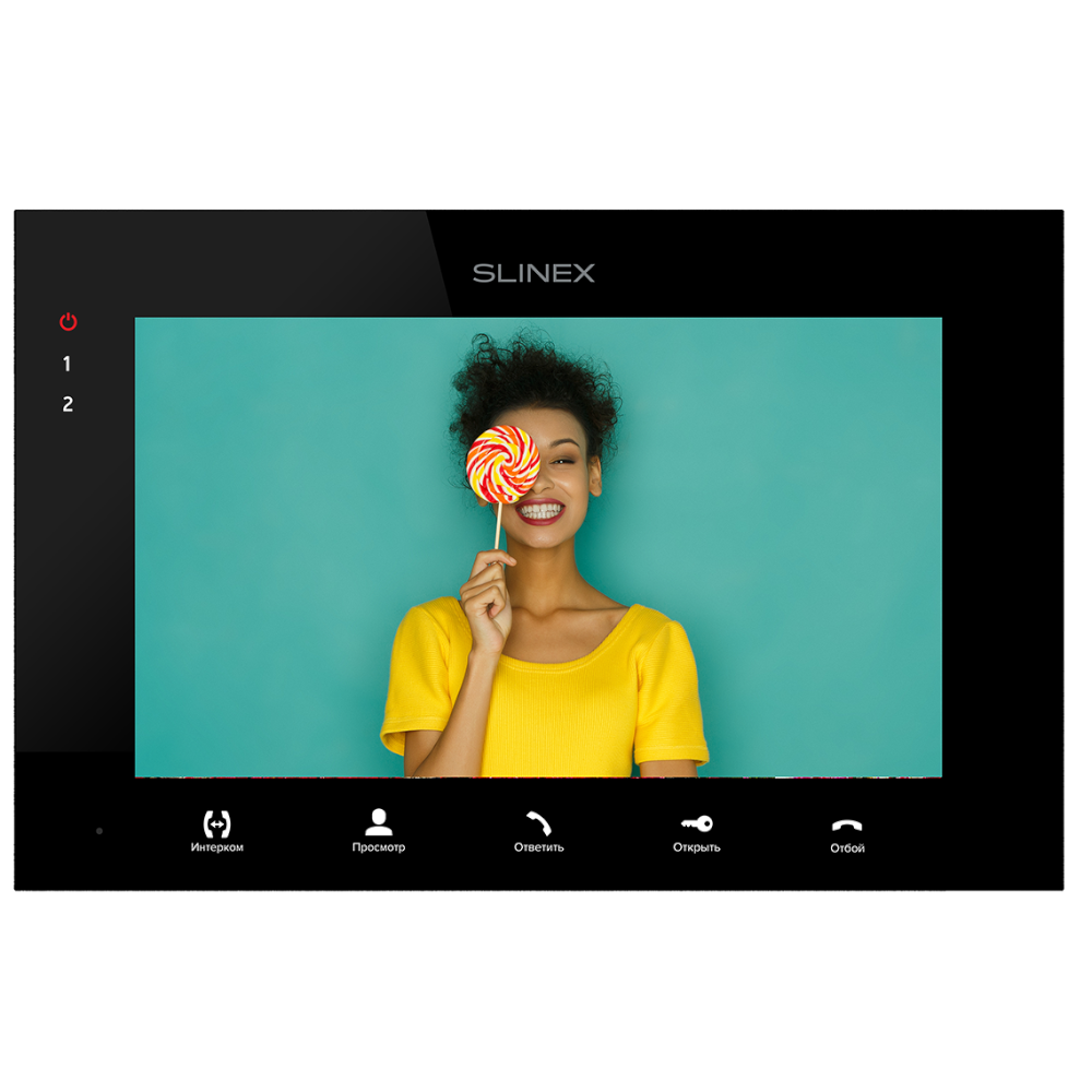 Изображения товара SQ-07MTHD black - Цветной видеодомофон, настенный, 7" сенсорный TFT LCD дисплей 16:9, разрешение экрана 1024х600