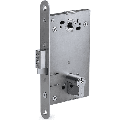 Изображения товара PERCo-LB85.3 - Врезной электромеханический замок с контактным устройством, нормально закрытый, межцентровое расстояние 85 мм