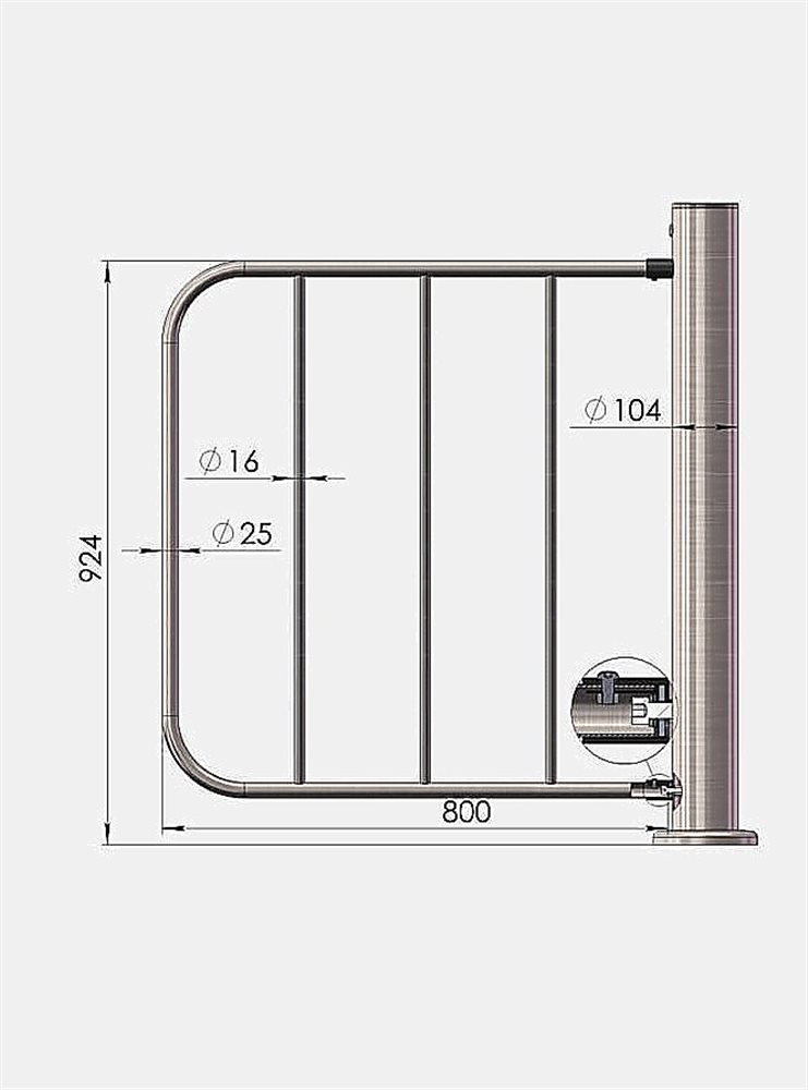 Изображения товара Створка калитки "3V" "Model B" (800мм), ООО "ТривиТех"