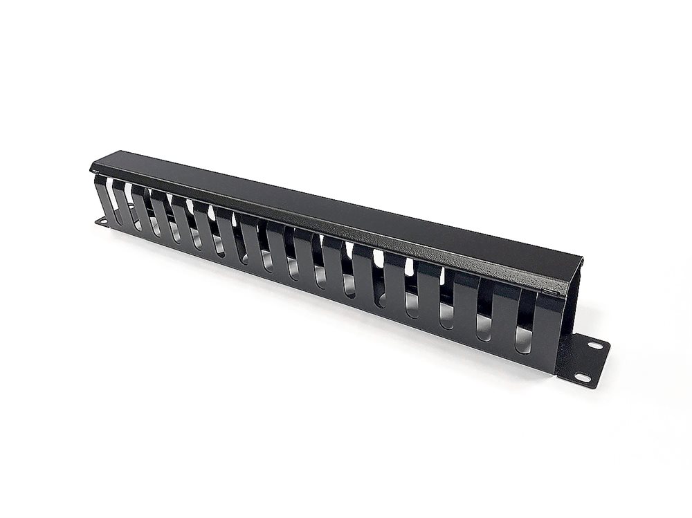 Изображения товара Hyperline CM-1U-ML16-COV Кабельный организатор металлический с крышкой, 19", 1U