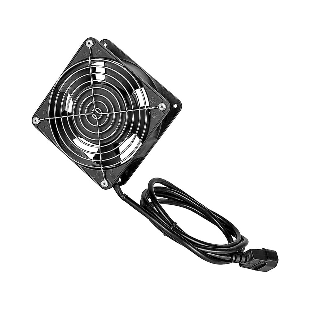 Изображения товара TLK-FAN1-BK - Вентиляторный блок TLK для настенных шкафов серии TWS и TWI глубиной 350мм, 1 вентилятор, со шнуром питания, черный