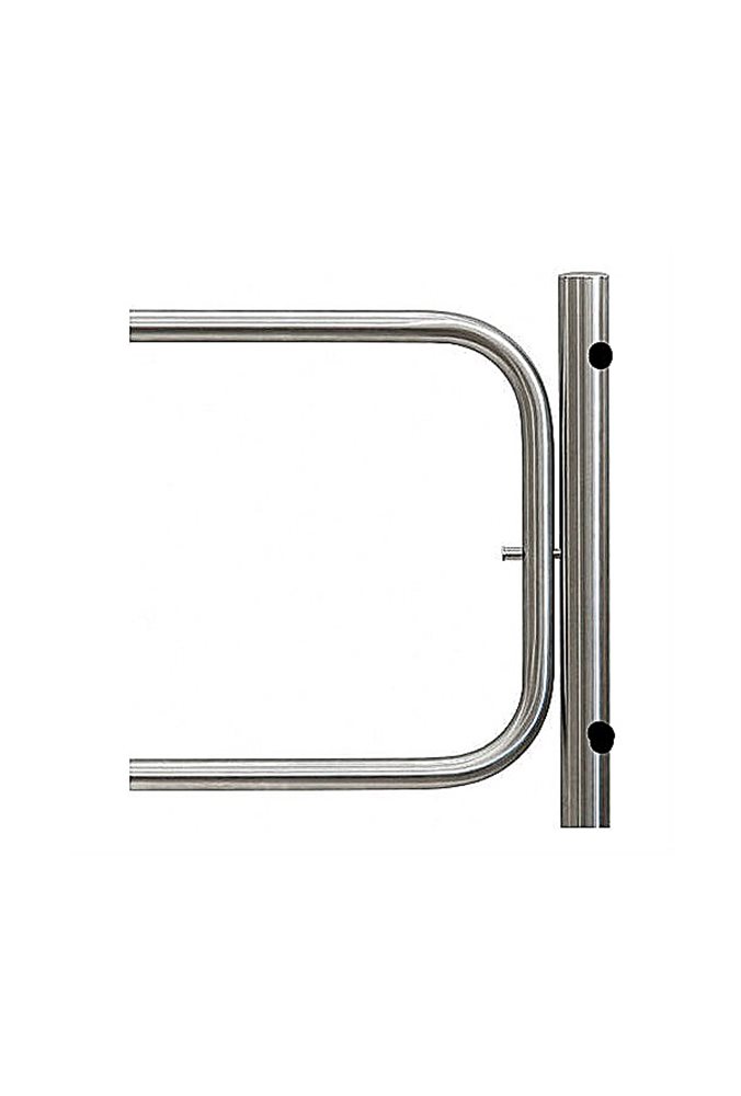 Изображения товара PERCo-BH02 2-15 - Стойка с отверстием под стопорный механизм поворотной секции и с 2-мя отверстиями для крепления патрубков на стороне, противоположной створке