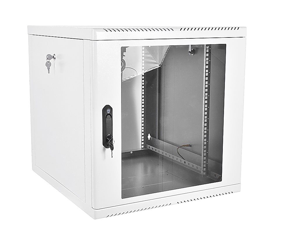 Изображения товара ШРН-М-9.500 - Шкаф телекоммуникационный настенный разборный 9U (600 × 520), съемные стенки, дверь стекло