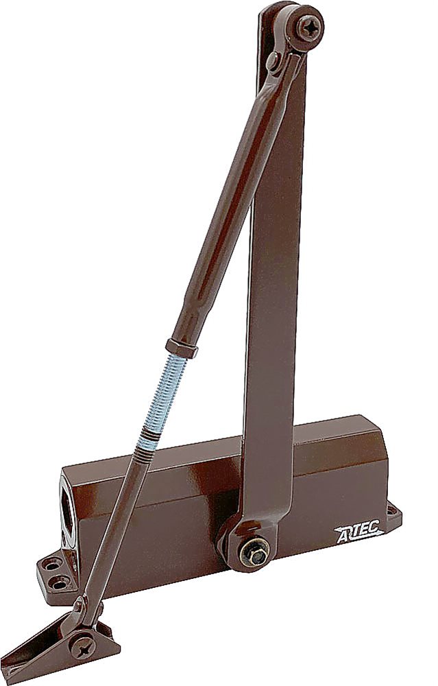 Изображения товара ATEC-D230E-Br - 2-х скоростной дверной доводчик, для дверей массой до 105 кг, габаритный размер: 248х45х67 мм, установочный размер: 230х19 мм, масса брутто: 2,3кг., температурный режим: -45ºС …+45ºС, цвет коричневый