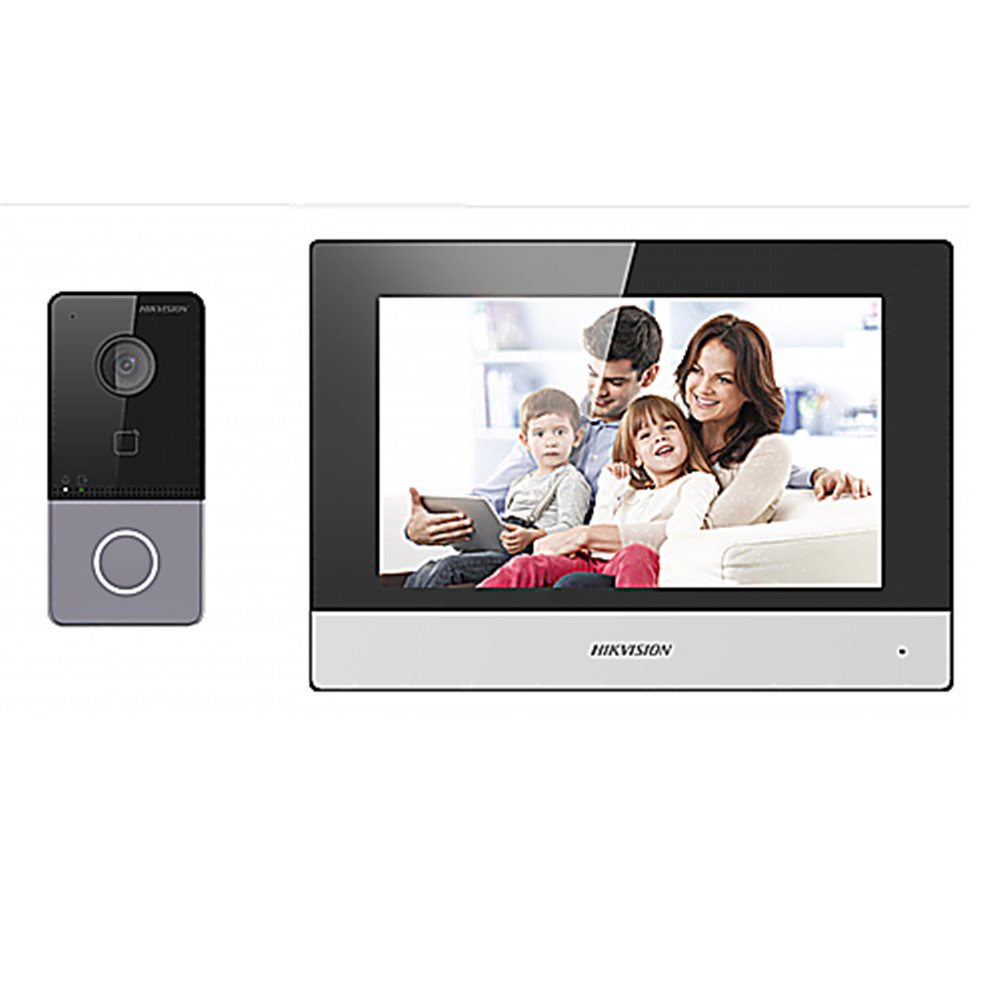 Изображения товара DS-KIS603-P(C) Hikvision - Комплект монитор DS-KH6320-WTE1(B) и вызывная панель DS-KV6113-WPE1(B)