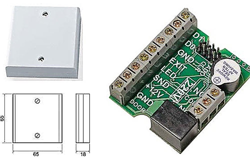 Изображения товара Z-5R Relay Wiegand Case - Контроллер СКУД автономный, в корпусе, 1364 польз.+ ключи блокировки, свет