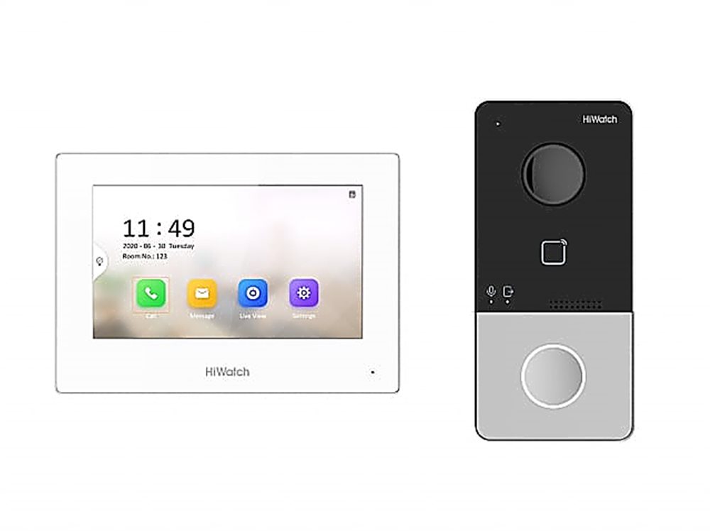 Изображения товара DS-D100IKWF(B) - Комплект IP видеодомофона (вызывная панель + монитор)