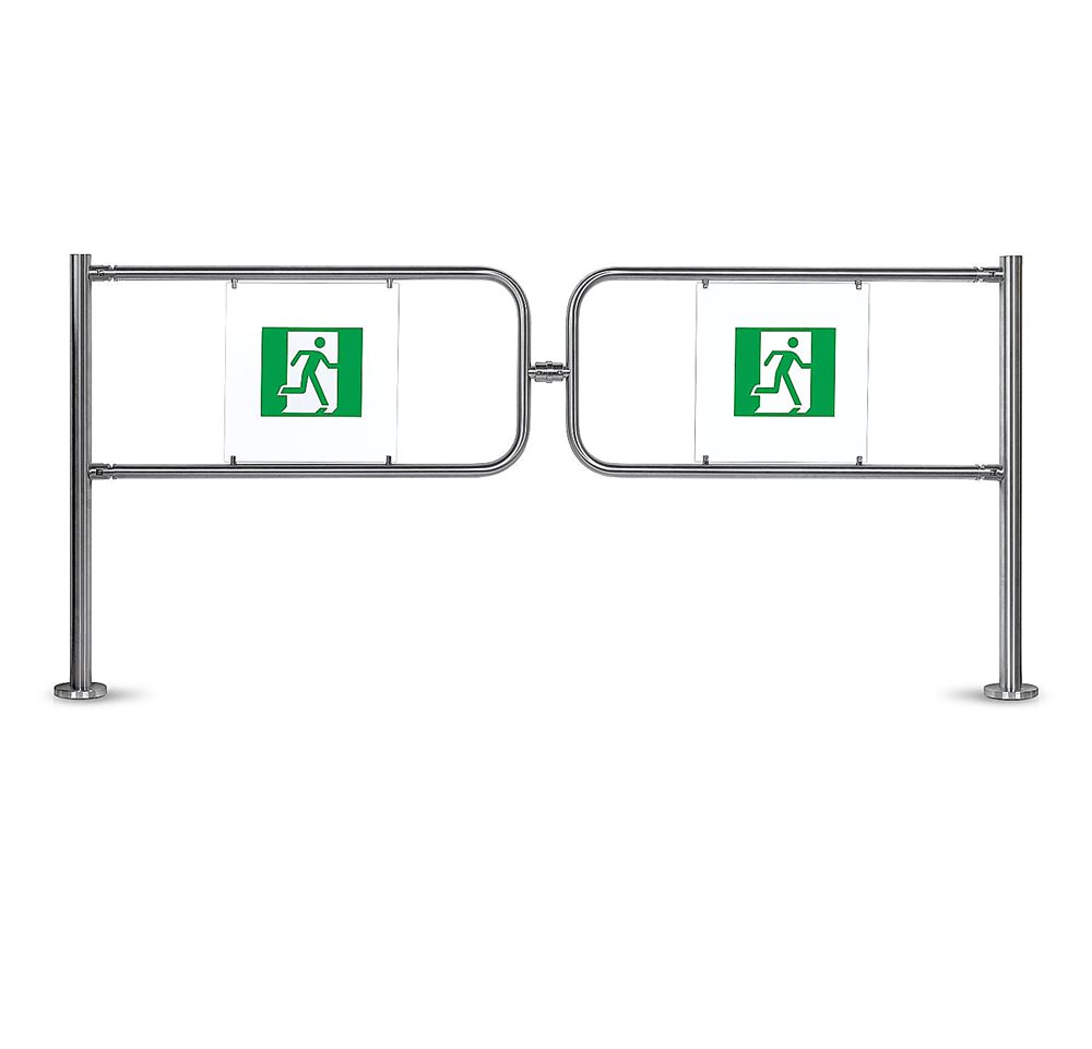 Изображения товара PERCo-BH02 1-19 - Комплект створок для двойной распашной секции ограждения с магнитным устройством блокировки, ширина прохода 2400мм